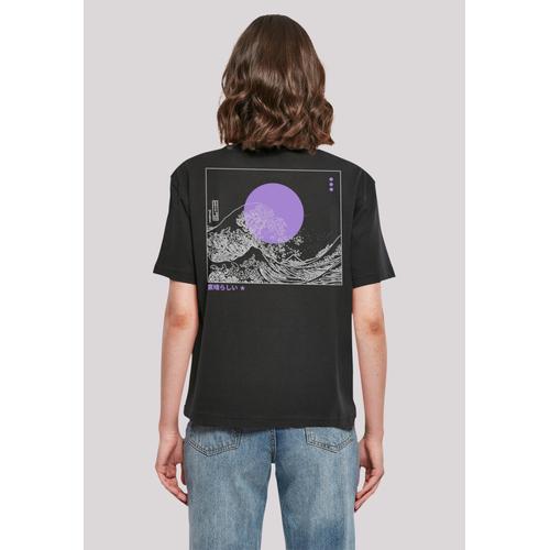 „T-Shirt F4NT4STIC „“Kanagawa Wave““ Gr. L, schwarz Damen Shirts Jersey Print“