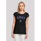 T-Shirt F4NT4STIC "Ahoi Knut & Jan Hamburg", Damen, Gr. S, schwarz, Obermaterial: 100% Baumwolle, casual, regular fit, Rundhals, Kurzarm ohne Bündchen, Shirts, Print