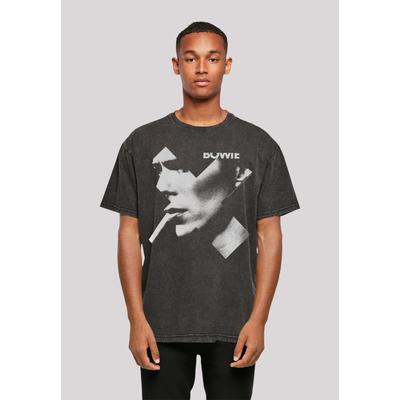 T-Shirt F4NT4STIC "David Bowie Oversize T-Shirt", Herren, Gr. XXL, schwarz, Obermaterial: 100% Baumwolle, casual, oversize, Rundhals, Kurzarm ohne Bündchen, Shirts, Print Image