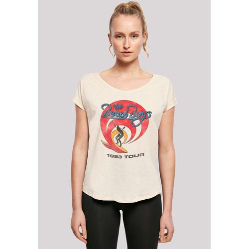 „T-Shirt F4NT4STIC „“The Beach Boys Band Surfer ’83 Vintage““ Gr. XL, beige (whitesand) Damen Shirts Jersey Print“