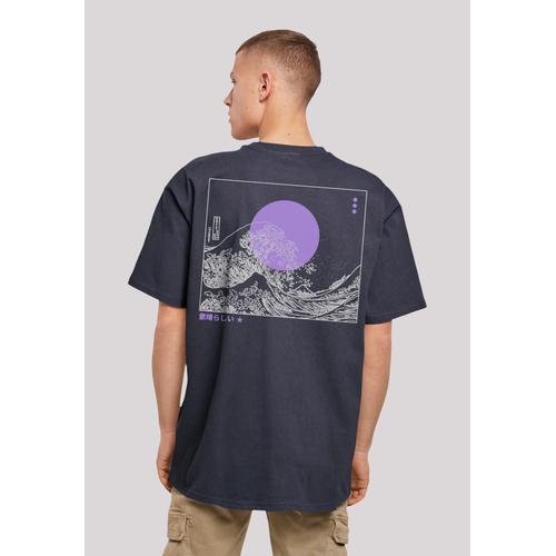 „T-Shirt F4NT4STIC „“Kanagawa Welle““ Gr. XL, blau (navy) Herren Shirts T-Shirts Print“