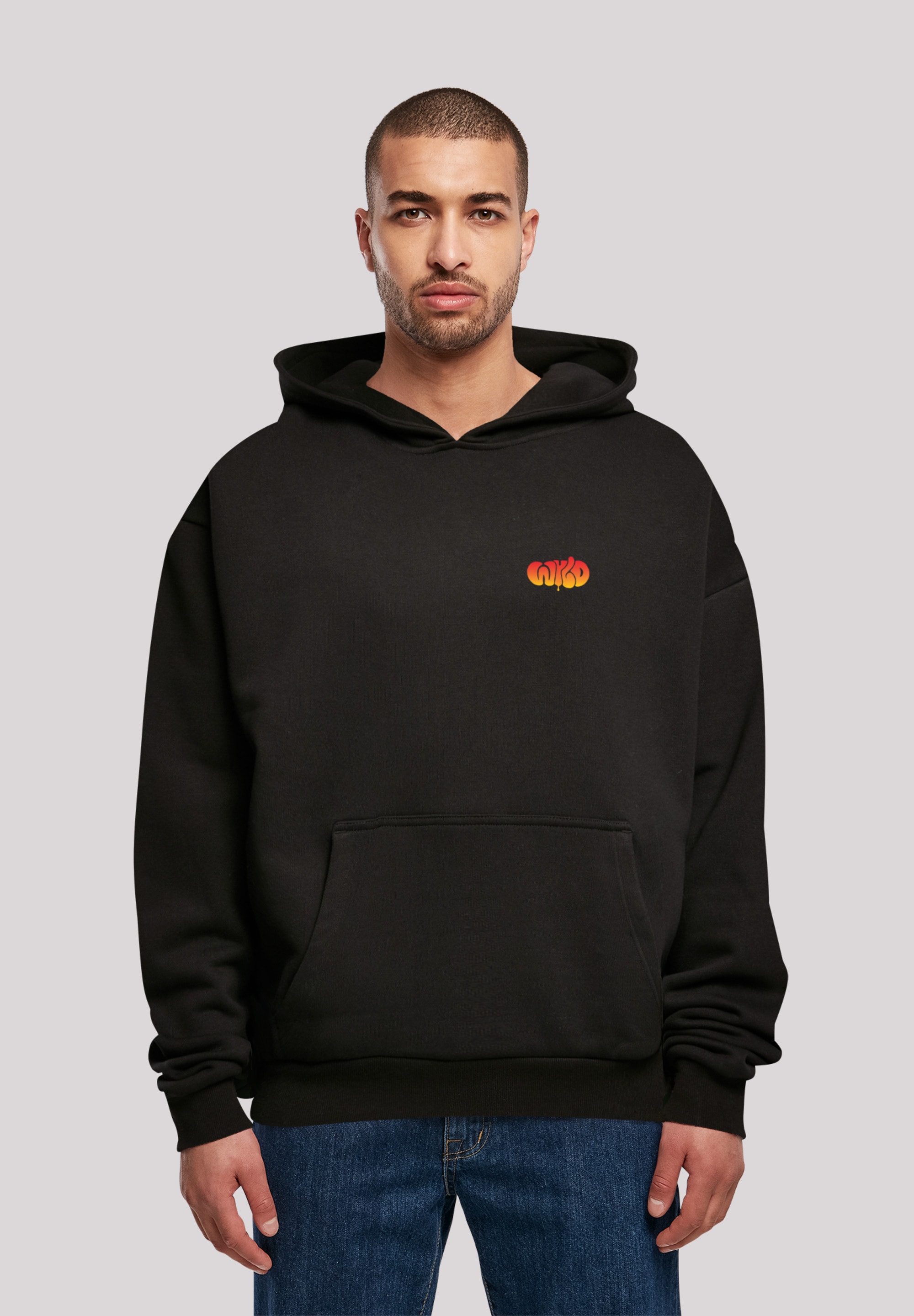 Kapuzenpullover F4NT4STIC "WYLD WILD Jugenwort", Herren, Gr. M, schwarz, Obermaterial: 100% Baumwolle, oversize, Pullover, Print Image