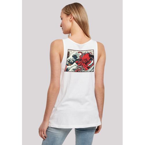 „T-Shirt F4NT4STIC „“Kanagawa Octopus““ Gr. S, weiß Damen Shirts Jersey Print“