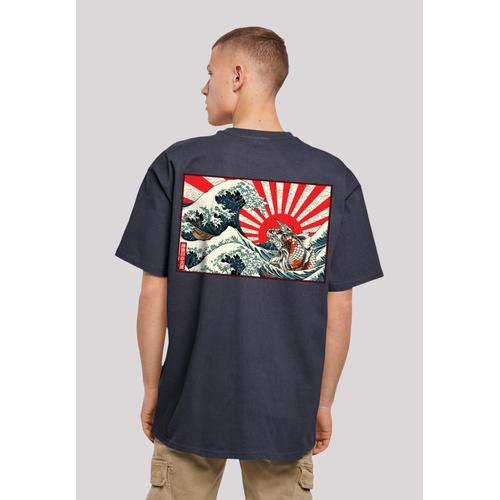 „T-Shirt F4NT4STIC „“Kanagawa Welle Japan““ Gr. M, blau (navy) Herren Shirts T-Shirts Print“