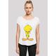 T-Shirt F4NT4STIC "Looney Tunes Angry Tweety" Gr. 3XL, weiß Damen Shirts Jersey