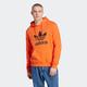 Kapuzensweatshirt ADIDAS ORIGINALS "TREFOIL HOODY" Gr. M, orange (semi impact orange, black) Herren Sweatshirts