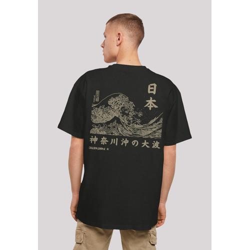 „T-Shirt F4NT4STIC „“Kanagawa Welle““ Gr. L, schwarz Herren Shirts T-Shirts Print“