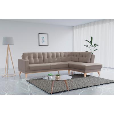 Ecksofa SIT & MORE "Lavida L-Form", grau (elefant), B:298cm H:90cm T:198cm, 100% PES, Sofas, wahlweise mit Kippfunktion und Bettkasten Image