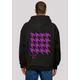 Kapuzenpullover F4NT4STIC "Hahnentritt Muster", Herren, Gr. L, schwarz, Obermaterial: 100% Baumwolle, casual, oversize, Langarm, Pullover, Print