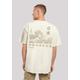 T-Shirt F4NT4STIC "Kanagawa Welle", Herren, Gr. XS, beige (sand), Obermaterial: 100% Baumwolle, casual, oversize, Rundhals, Kurzarm ohne Bündchen, Shirts, Print