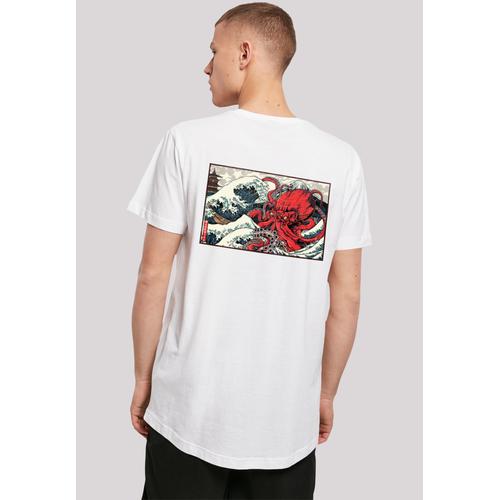 „T-Shirt F4NT4STIC „“Kanagawa Octopus““ Gr. L, weiß Herren Shirts T-Shirts Print“