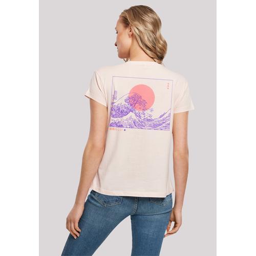 „T-Shirt F4NT4STIC „“Kanagawa Welle Japan““ Gr. 5XL, pink Damen Shirts Jersey Print“