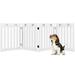 24 Folding Wooden Freestanding Pet Gate Dog Gate W/360Â° Hinge White