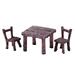 Grandest Birch 3 Pcs Miniature Furniture Multi-use Handmade Resin Plant Furniture Display for Garden balcony and bedroom decoratio