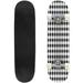 Skateboards for Beginners Plain Black White Grey BW Gingham Plaid Check Tile Stripe Seamless 31 x8 Maple Double Kick Concave Boards Complete Skateboards Outdoor for Adults Youths Kids Teens Gifts