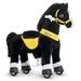 PonyCycle Ride on Horse Riding Black Horse Toys (with Brake/ Size 3 for age 3-5) Riding Pony Rider Bouncy Animals Rocking Horse Black Walking Horse E338