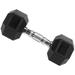 (2 pack) BalanceFrom Rubber Encased Hex Dumbbell 20LBs Single