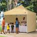 ABCCANOPY Commercial Instant Shade Metal Pop-Up Canopy - 10ftx10ft Beige