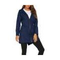 HAXMNOU Jackets For Women Women s Zip Up Lightweight Waterproof Hooded Rain Shell Jacket With Pockets Womens Windbreaker Rain Jacket Women Navy S