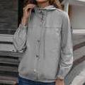 HAXMNOU Jackets For Women Women s Lightweight Hooded Waterproof Waterproof Raincoat Windbreaker Jacket Womens Windbreaker Rain Jacket Women Grey XXL