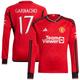 "Maillot Domicile de la Coupe Manchester United 2023-24 - Manches longues avec flocage Garnacho 17 - Homme Taille: 3XL"