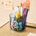 Rotating Pen Holder Simple Style Pen Holder Cute Pen Shelf Desk High School Student Stationery Pen Storage Box