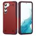 Mantto Case for Samsung Galaxy S23 Plus 6.6 inch Shock Resistant Dual Layer Hybrid Hard PC Soft TPU Rubber Rugged Durable Light Weight Slim Protective Drop Protection Cell Phone Case Red