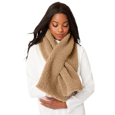 Plus Size Women's Sherpa Pull-Through Scarf by Acc...