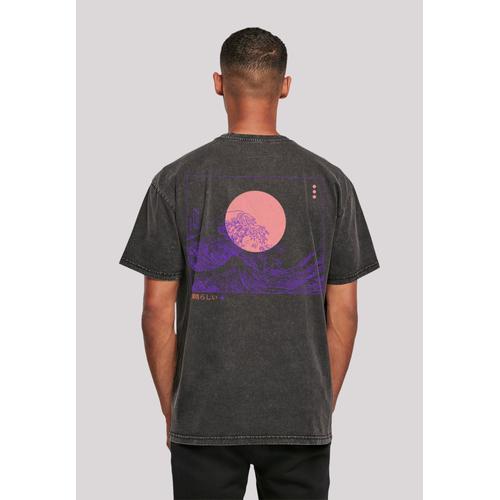 „T-Shirt F4NT4STIC „“Kanagawa Welle““ Gr. S, schwarz Herren Shirts T-Shirts Print“