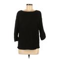 SIMPLE By Suzanne Betro 3/4 Sleeve Top Black Polka Dots Crew Neck Tops - Women's Size Medium