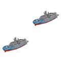 Toyvian Kids Carrier 2pcs Rc Toy Carrier Toy Battle Ship Boat Remote Control Ship Remote Control Boat Model Rc Carrier Rc Boat Mini Toy Child Remote Control Boat Warship