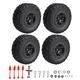 RC Truck Wheels Set 1/10 4pcs RC Short Course Truck Tires Professional High Simulation RC Tires Replacement for TRAXXAS SLASH RC Car(black)