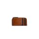 Ted Baker Nanns Contrast Detail RFID Blocking Leather Zip Around Coin Card Holder Wallet Pouch in Tan Brown