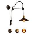 DOCJX Antique Vintage Retro Adjustable Wall Sconce lamp Industrial lamp Indoor Wall Sconce Stair lamp Bathroom lamp Floor lamp Pendant lamp with Birdcage lamp Shade Adjustable E27 Black Wall Light,B