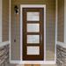 Knockety Continental Stained Mahogany Wood Prehung Front Entry Door Wood in White | 96 H x 36 W x 1.75 D in | Wayfair TDL80WM4LT-36CBRL6