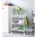 Pannow Rolling Utility Cart Wire Basket Kitchen Storage Trolley w/ Hook Metal in White | 24.41 H x 17.32 W x 10.24 D in | Wayfair 01CS3AXWVQMNFMCP