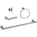 USHOWER Bathroom Accessories Set, 18-Inch Towel Bar Set, Stainless Steel Bathroom Hardware Set, 4-Piece Metal in Gray | Wayfair 00BBA019_WF01US01