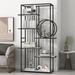 Latitude Run® Erlyne Bookcase Metal in Brown/White | 70.9 H x 31.5 W x 11.8 D in | Wayfair 7309485330D046AFA37073BF70A3E2A4