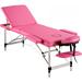 Alwyn Home Lastrup Massage Table Bed 3 Fold 82 Inches for Spa Salon Lash Tattoo w/ Aluminum Legs Carrying Bag, Pink | 32 H x 24 W x 73 D in | Wayfair