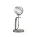 Everly Quinn Graddy Metal Table Lamp Glass/Metal in Gray | 15.5 H x 7 W x 7 D in | Wayfair 379137E860644047A8E9E0A80BD476AC