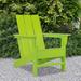Dovecove Dockrey Outdoor Adirondack Chair in Green | 37.01 H x 29.92 W x 31.5 D in | Wayfair 874C6F1D1C5B45AE949BC09F981E0C5B
