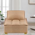 Accent Chair - Mercer41 Nevaehia 32" Velvet Armless Modular Sleeper Velvet in Brown | 31.7 H x 32 W x 32 D in | Wayfair