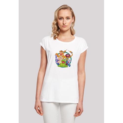 "T-Shirt F4NT4STIC ""Disney Die Muppets Kermit der Frosch Fozzie"" Gr. S, weiß Damen Shirts Jersey"
