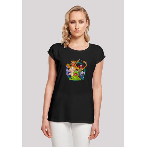 "T-Shirt F4NT4STIC ""Disney Die Muppets Kermit der Frosch Fozzie"" Gr. 4XL, schwarz Damen Shirts Jersey"