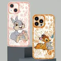 Coque de téléphone transparente avec des yeux d'ange pour iPhone Thumper Disney Cute Bambi 14