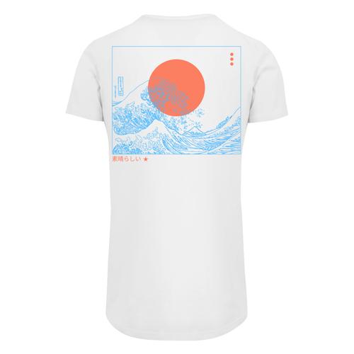 „T-Shirt F4NT4STIC „“PLUS SIZE Kanagawa Welle““ Gr. L, weiß Herren Shirts T-Shirts Print“