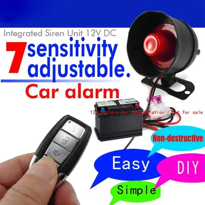 Dispositif d'alarme de voiture-dispositif d'alarme de vibration installation libre de coupe pour le