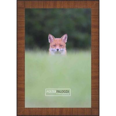 4x5 Contemporary Honey Pecan Complete Wood Picture Frame with UV Acrylic, Foam Board Backing, & Hardware