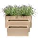 Primrose Garden Fibrecotta Sand Beige Trough Rectangular Planter Large 80cm x 37cm (31.5in x 14.6in)