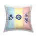 Stupell Industries Pastel Evil Eye Symbols Square Decorative Printed Throw Pillow 18 x 18